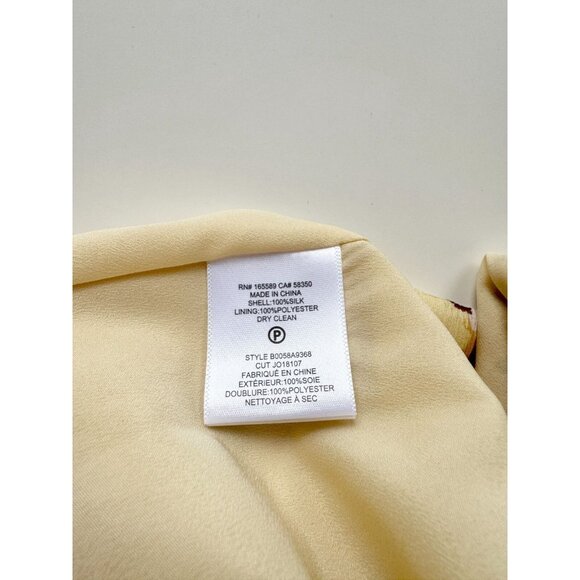 JOIE Lesly Amber Gold Yellow Floral Silk Chiffon Flowy Mini Skirt, Size 6 - Picture 13 of 14